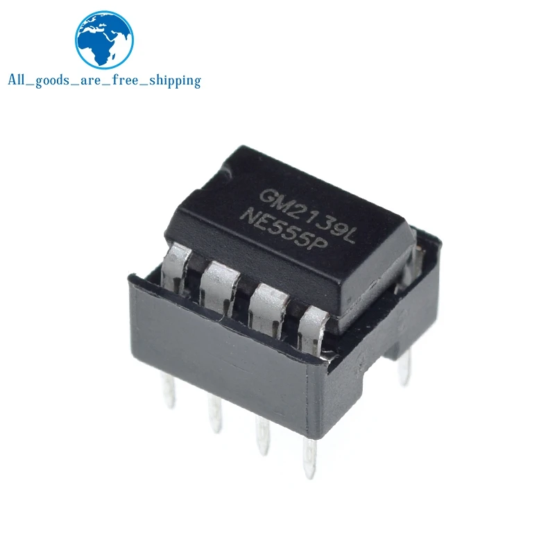 20 шт. (по 10 штук) NE555 NE555P IC 555 осциллятор с таймером и 8-контактный гнезда DIP |