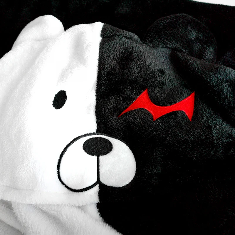 Аниме Danganronpa: Trigger Happy Havoc Косплей Монокума Свободное пальто с капюшоном верхняя