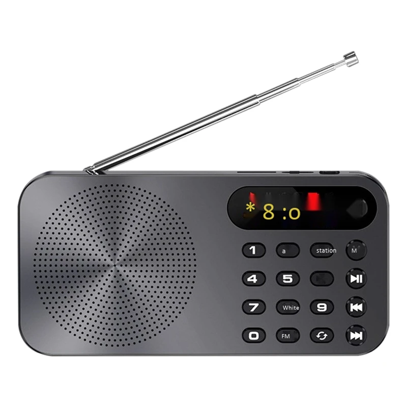 Q6 радио Многофункциональный fm перезаряжаемый Walkman с Плагин карты дома СИД