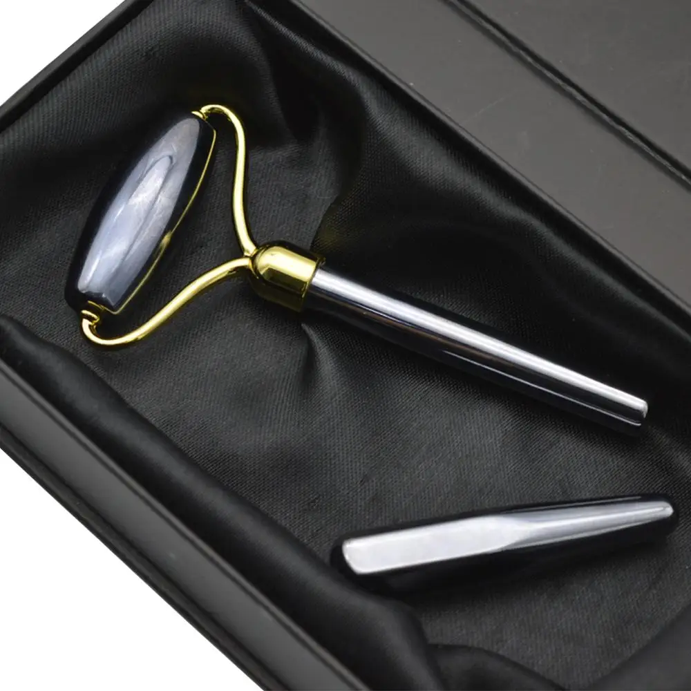 Уход за лицом энергии Красота инструменты Tera Герц каменный ролик Набор Защита от