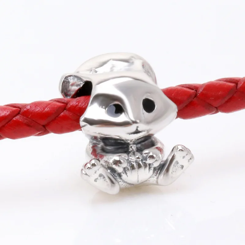 

Bewill Genuine 925 Sterling Silver Cute squirrel charm fit Original bead Bracelet Jewelry Making DIY Gift