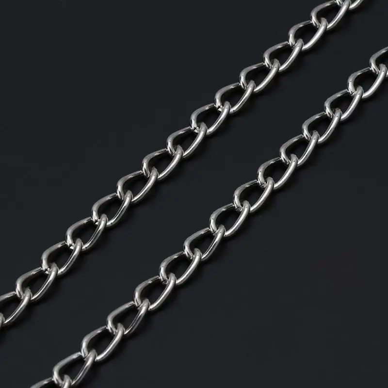 

Long Metal Wallet Chain Leash Pant Jean Keychain Ring Clip Men's Hip Hop Jewelry 45BC