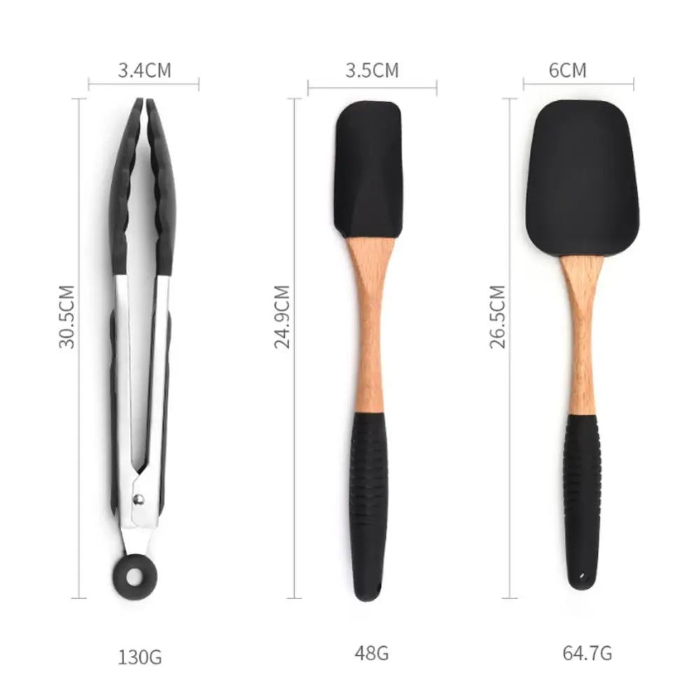 1 шт. дропшиппинг силиконовая деревянная лопатка ложка для супа щетка скребок