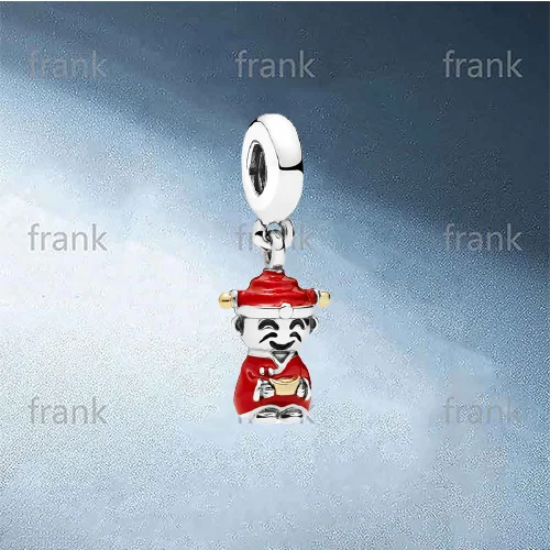 

Fashion Mini Red God of Wealth Implies Fortune and Happiness 925 Sterling Silver Pendant 796565ENMXCN