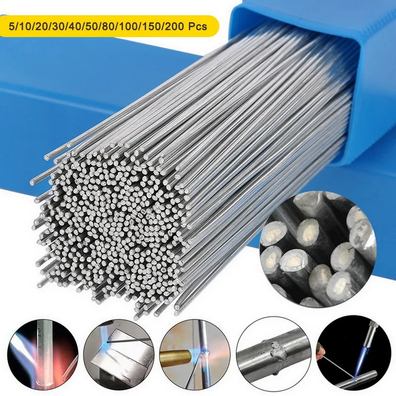 

Aluminum Welding Brazing Rod No Need Solder Powder1.6/2MM Low Temperature Aluminum Solder Welding Wire Flux Cored Soldering #5