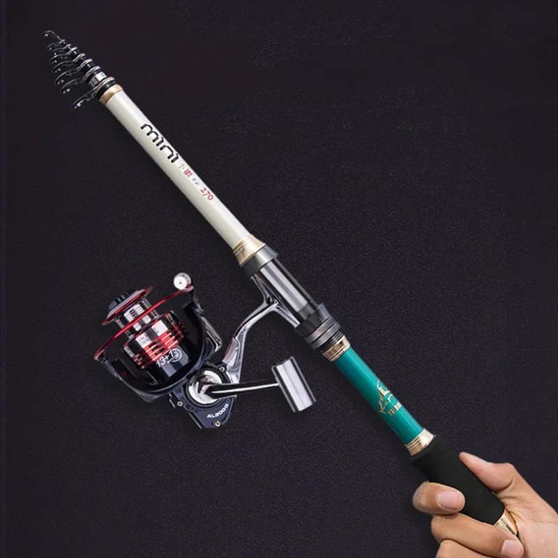 1.8m—3.0m Powerful Bait Fishing Rod Carbon Fiber Casting Rotating Ultra-light Hard Type Telescopic Field Bait Fishing Rod enlarge