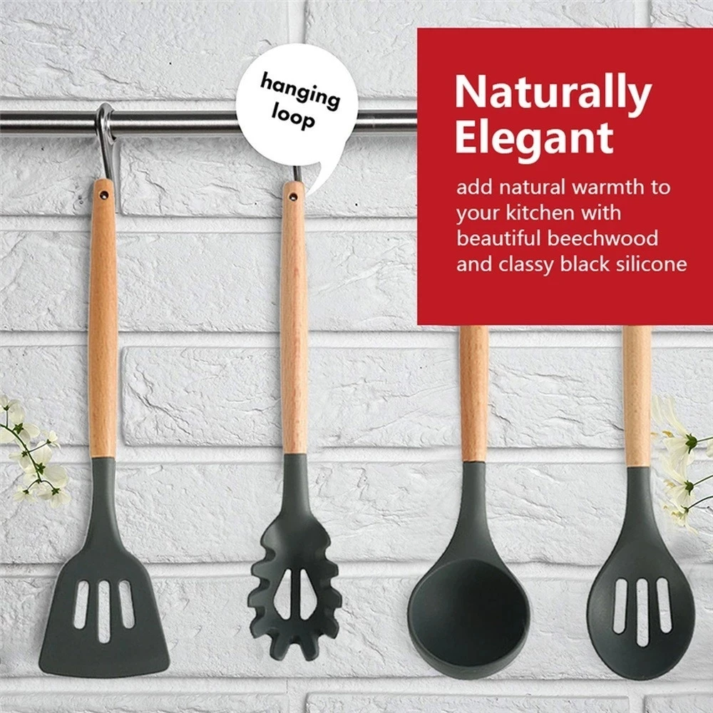 2021 Kitchen Accessoire Set 11/13 Pcs Silicone Spatula Utensils with Spoon Shovel Tongs Cooking Tools Kitchenware | Дом и сад