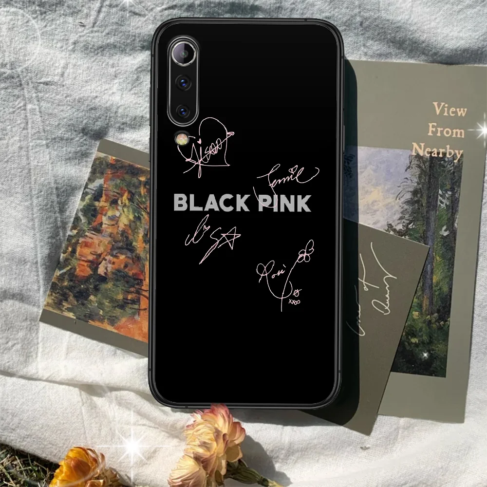 

black-pinks kpop Phone case For Xiaomi Mi note 10 A3 9 MAX 3 A2 8 9 Lite Pro ultra black Cell Pretty Funda Trend Etui Luxury