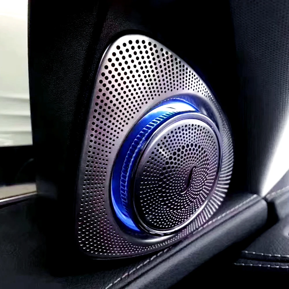 

64 colors car 3D rotation tweeter with Air Vent Outlet Turbine Nozzle Atmosphere Lamp light For Mercedes Benz W213 E Class Car