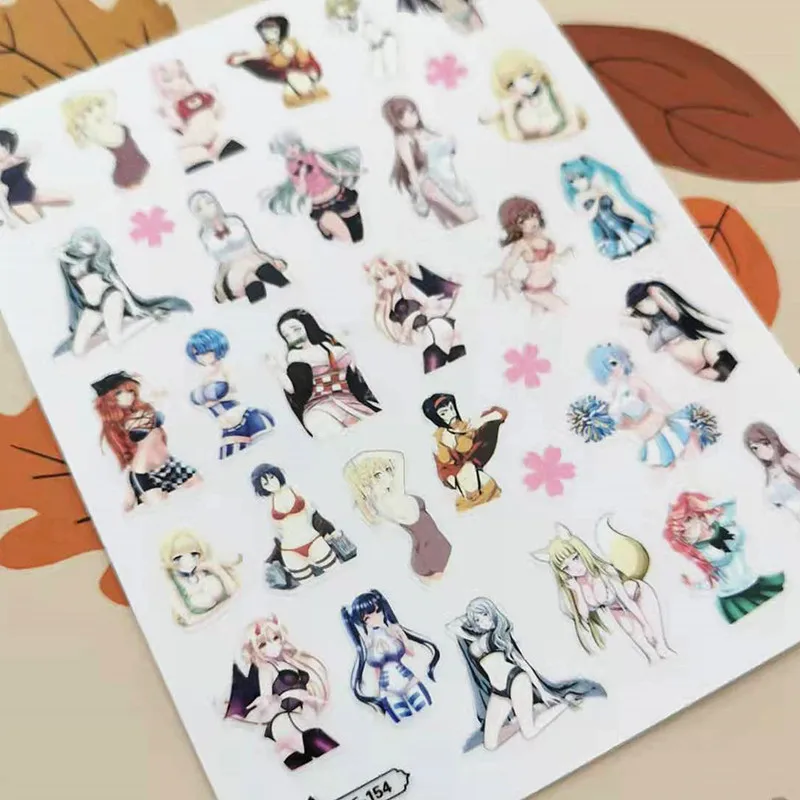 Японские Аниме-наклейки для ногтей самоклеящиеся 3d-наклейки TS 154 |