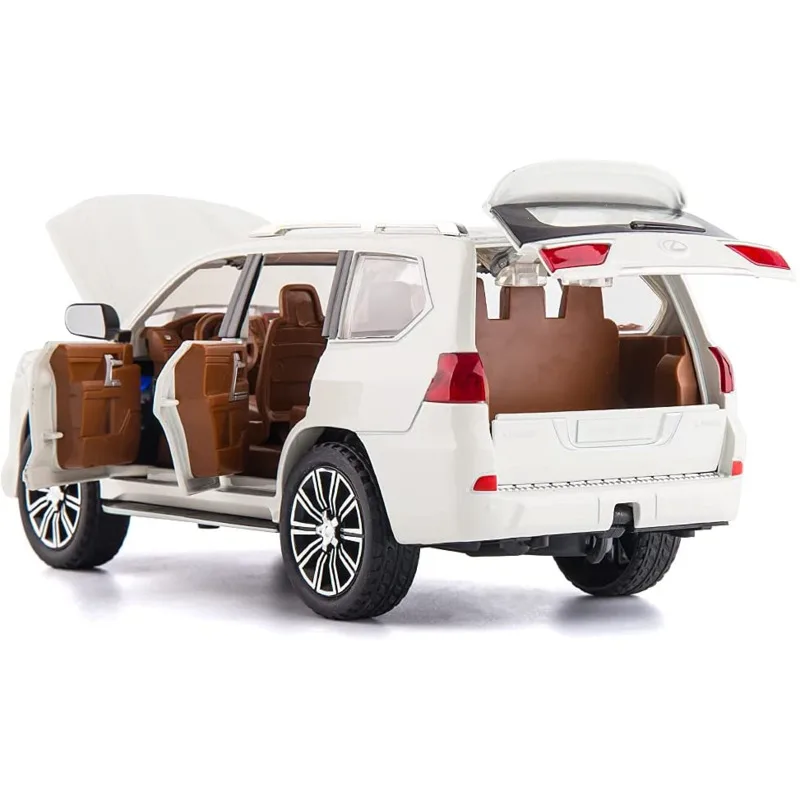 Модель автомобиля Lexus 570 из сплава со звуком и светом в масштабе 1:24 металлическая