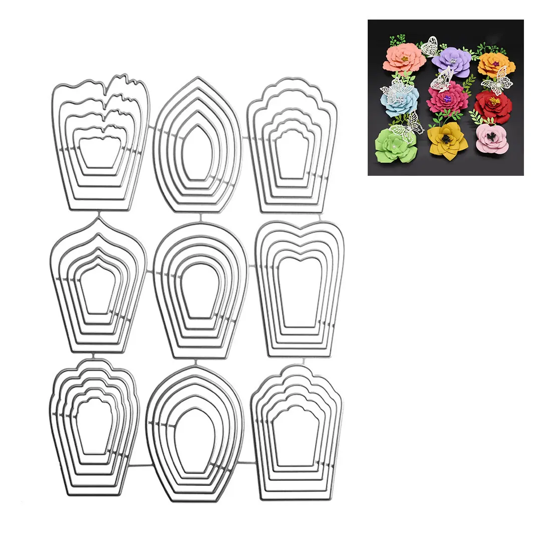 45pcs Flowers Pattern Cutting Dies Metal Template For Scrapbooking Stencil DIY Album Cards Envelopes Decoration | Дом и сад