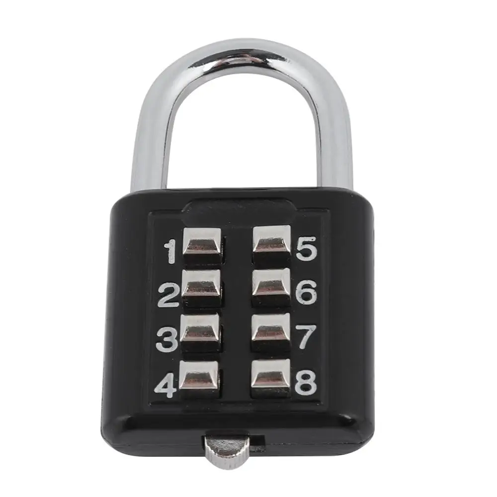 

8 Dial Digit Password Combination Padlock Zinc Alloy Suitcase Luggage Code Lock Mini Coded Keyed Anti-Theft Locks Cijfersloten