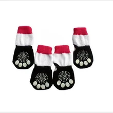 Soft Warm Pet doggy shoes antislip Socks Cotton knitting wool Pet Cat Puppy Socks with dog footprints Dog Socks