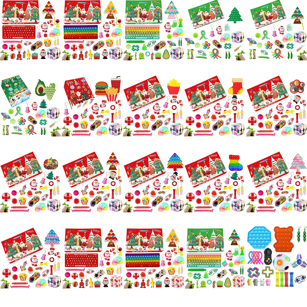 

Christmas Fidget Advent Calendar Fidget Toys Anti Stress Toy Gifts Box for Adult Kids Sensory Antistress Relief Figet Toys