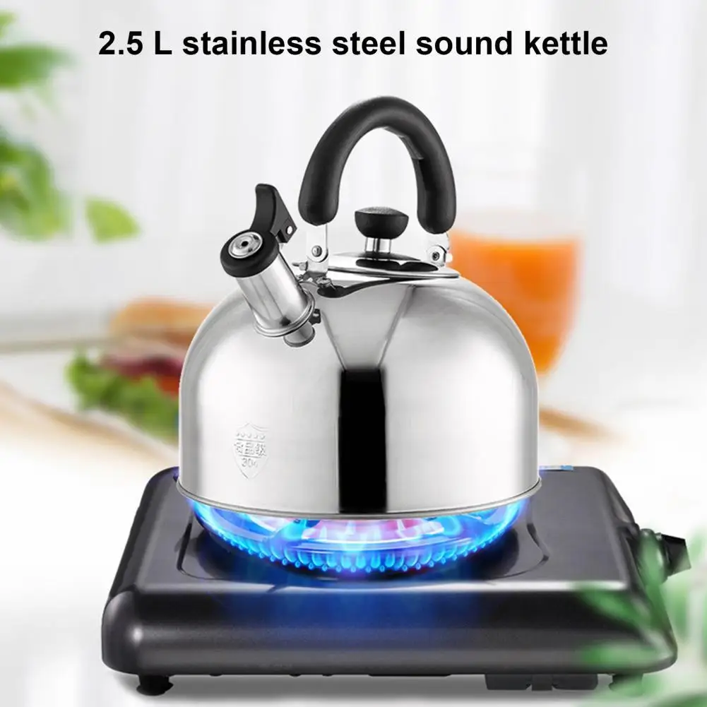 

2.5L Tea Kettle Safe Large Capacity Food-grade Stainless Steel Whistling Water Pot for Home Stainless Steel Whistling Water Pot