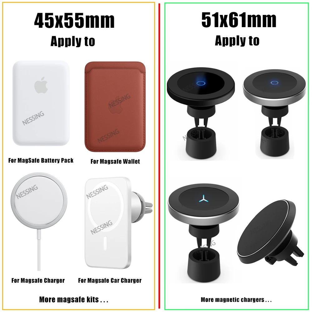 original magnetic car phone mount holder metal ring magnet disk round iron sheet hoop for magsafe magnetic qi wireless charger free global shipping