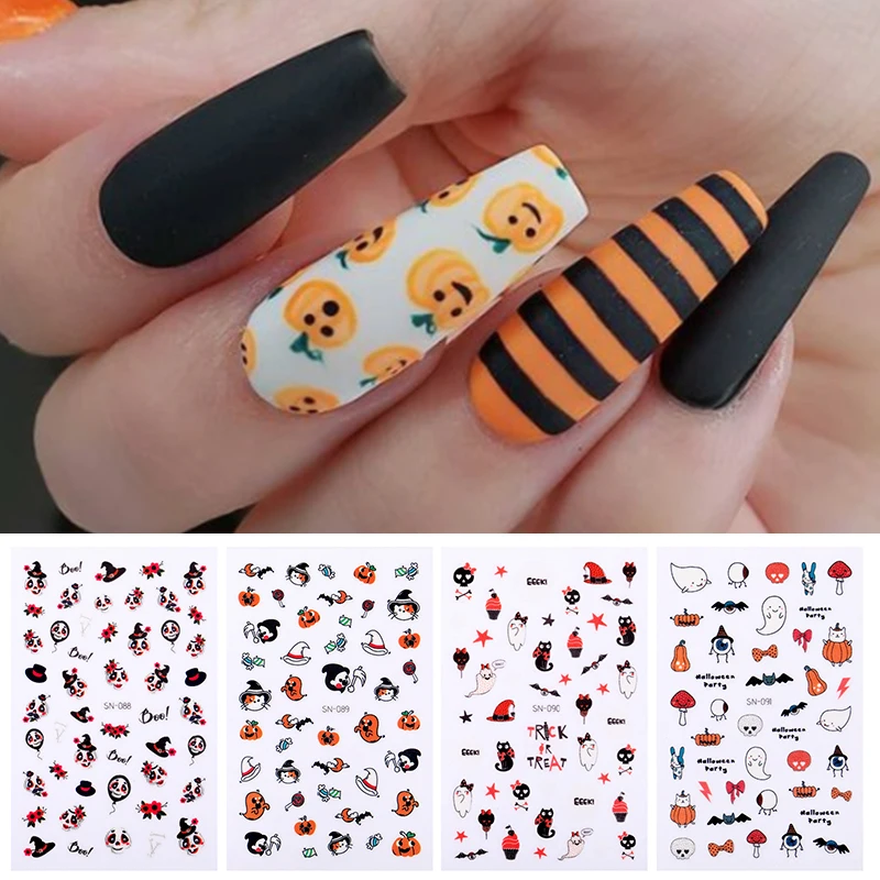 1 лист Рождество Хэллоуин серия 3D наклейки для ногтей персонализированные DIY