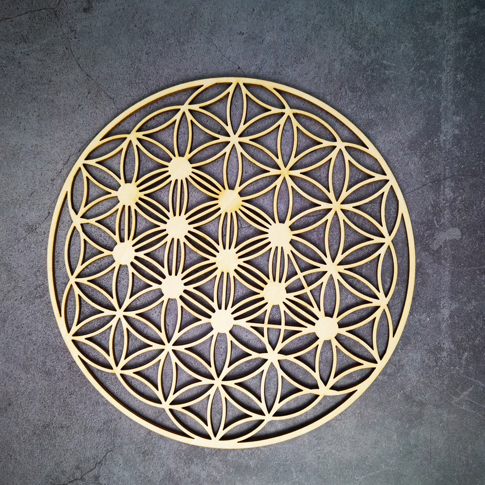 Деревянные рождественские украшения в виде цветка жизни геометрические