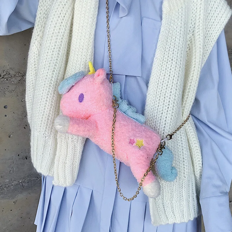 Корейская версия плюшевая кукла с супер единорогом бархатная сумка для девушек