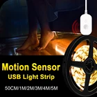 Светодиодный ная лента, гибкая Водонепроницаемая USB светильник полоска для подсветки телевизора, украшение для гостиной, 5 в постоянного тока, 0,5 м, 1 м, 2 м, 3 м, 4 м, 5 м