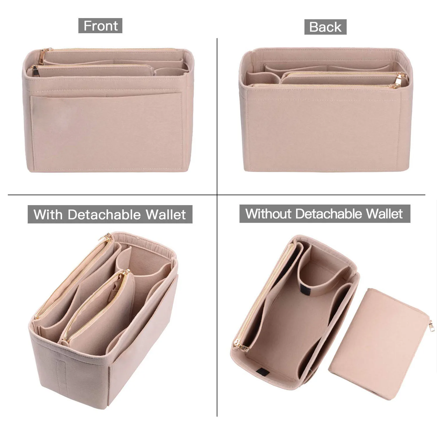 Органайзер для косметики сумка из войлочной ткани органайзер сумка-вкладыш