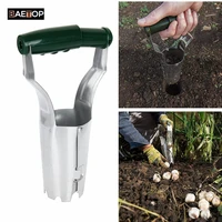 garden hand bulb planter tool with depth mark automatic transplanter soil release planting tool for digging refilling hole seed