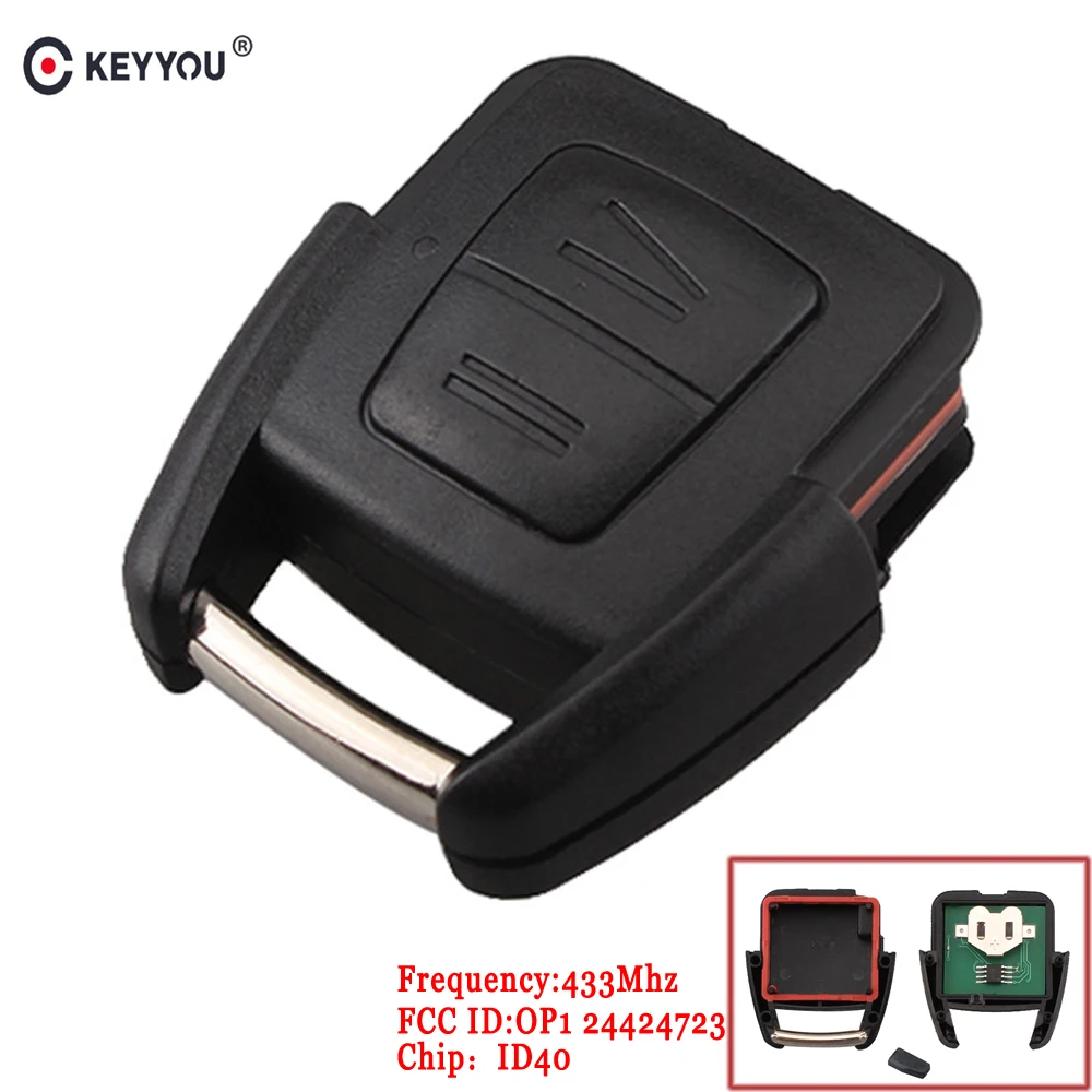KEYYOU 2 кнопки дистанционного автомобиля брелок 433 МГц ID40 чип для Vauxhall Opel orsa Meriva Combo