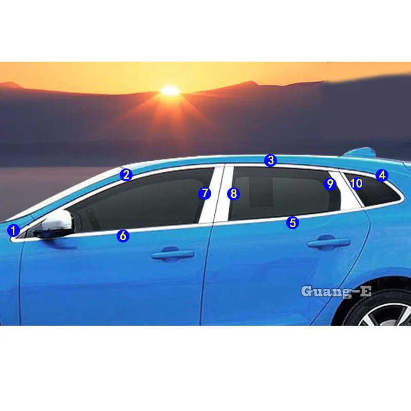 

Для Volvo V40 2013 2014 2015 2016 2017 2018 2019 Автомобильная наклейка из нержавеющей стали стеклянная оконная стойка средняя колонна полоса отделка
