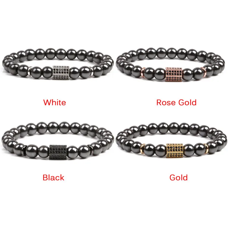 Магнитный терапевтический браслет для похудения обсидиан анти усталость черный