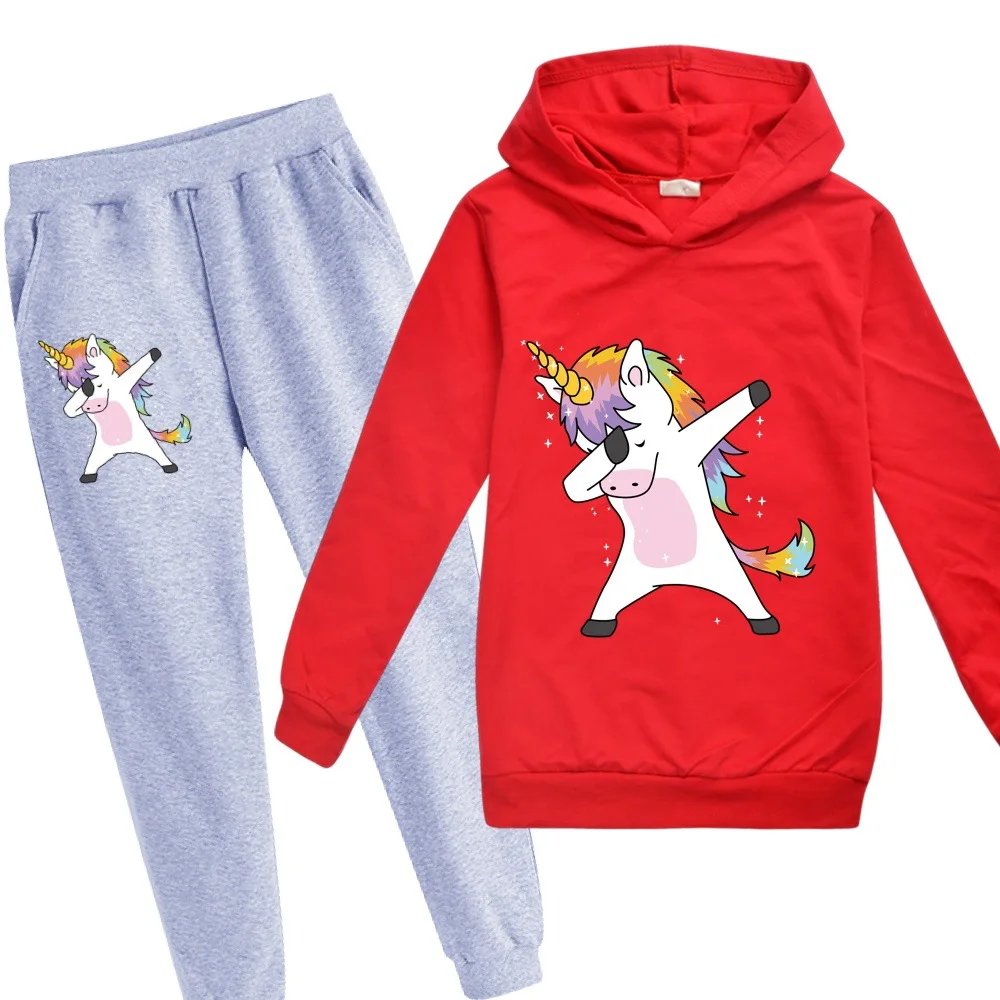 Единорог Толстовка детская толстовка футболка для мальчиков + штаны 2 предмета