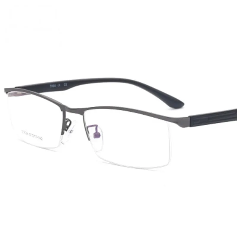 

OEYEYEO Новинка TR90 металлическая половинчатая оправа для очков из металлического сплава оправа для очков Мужская модная удобная деловая оправ...