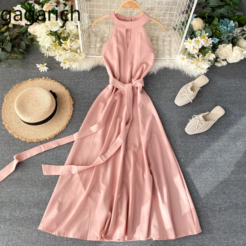 Gagarich женское элегантное платье сексуальное с круглым вырезом и открытыми