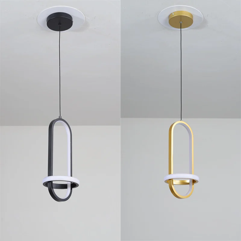 

Modern Golden LED Pendant Lamp for Living Room Bedroom Bedside Nordic Minimalist Luster Long Line Hanging Light Home Decoration