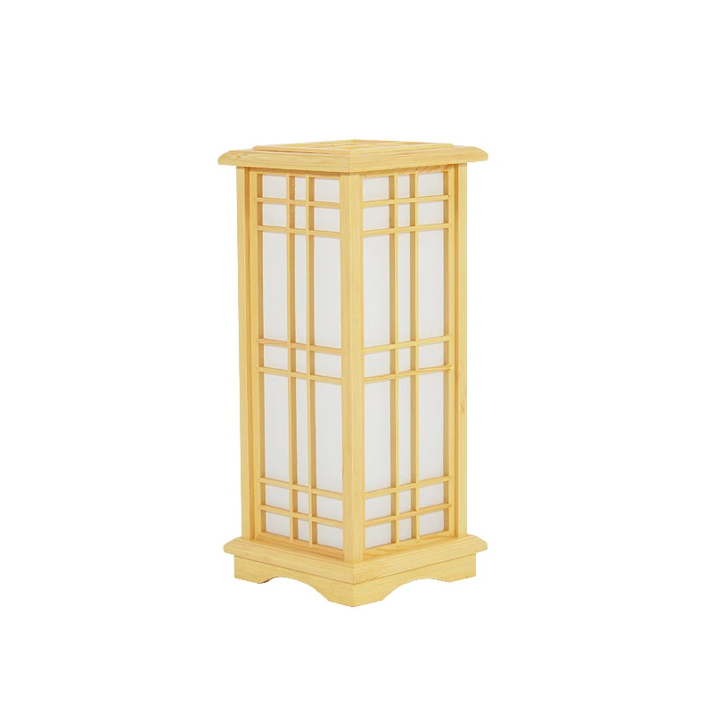 Современные японские напольные лампы в стиле татами квадратная форма деревянная