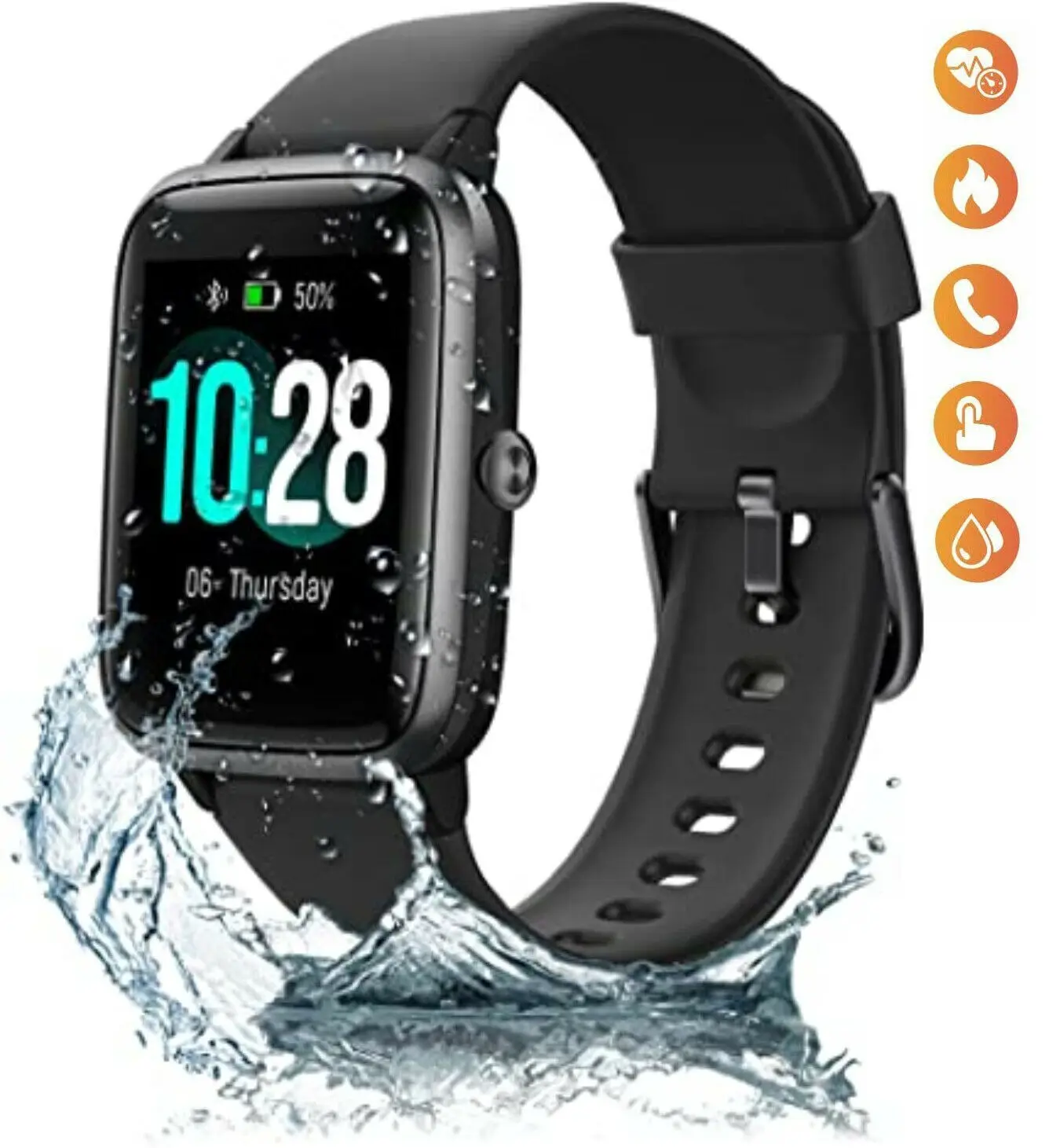 

Smart Watch Fitness Tracker Heart Rate Sleep Monitor Step Calorie SMSCall Remind