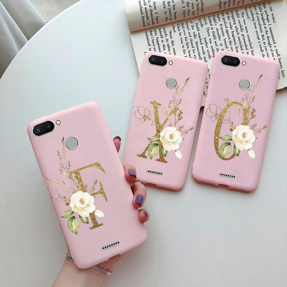 Чехол для Xiaomi Redmi 6 6A чехол с цветочным алфавитом мягкий бампер из ТПУ Redmi6 A Redmi6a