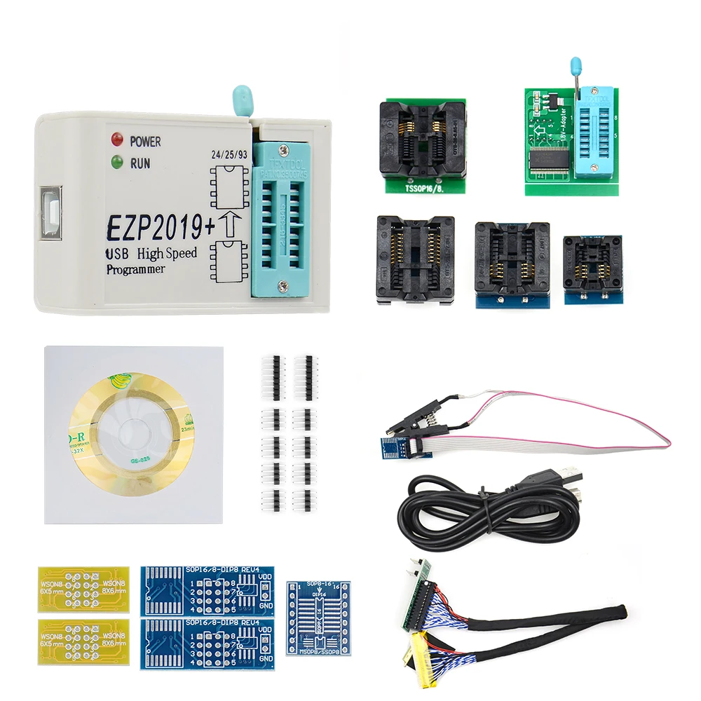 EZP 2019 EZP2019 + высокоскоростной USB SPI программатор EEPROM minipro адаптер|Электрические
