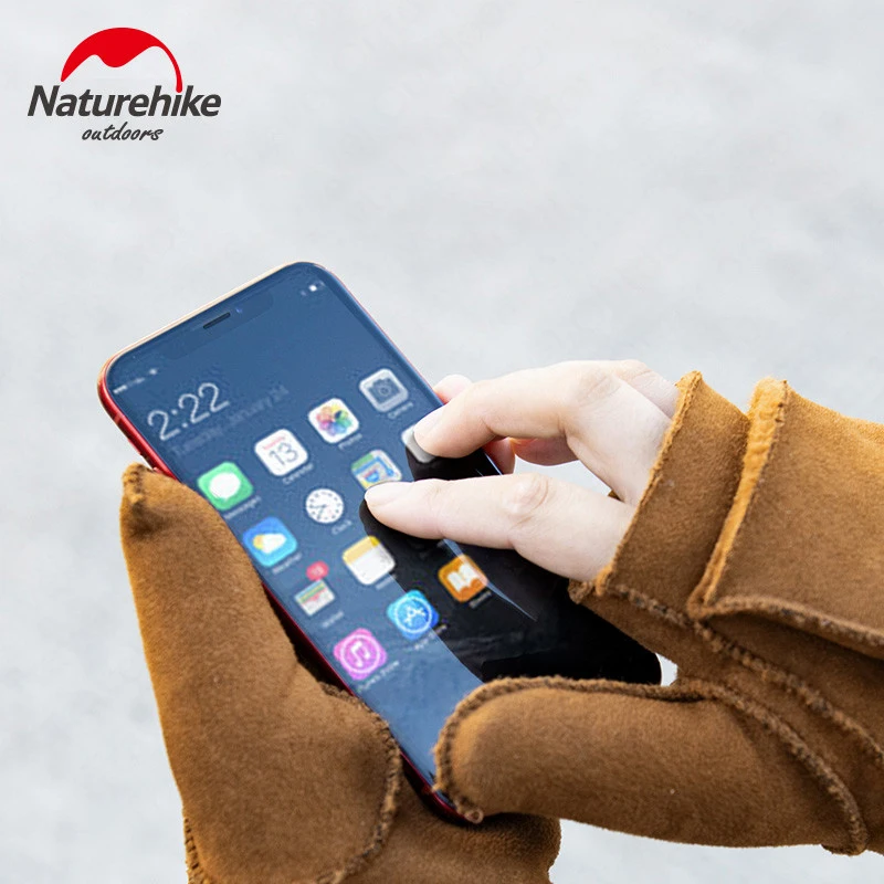 Флисовые перчатки без пальцев NatureHike зимние теплые откидные спортивные для