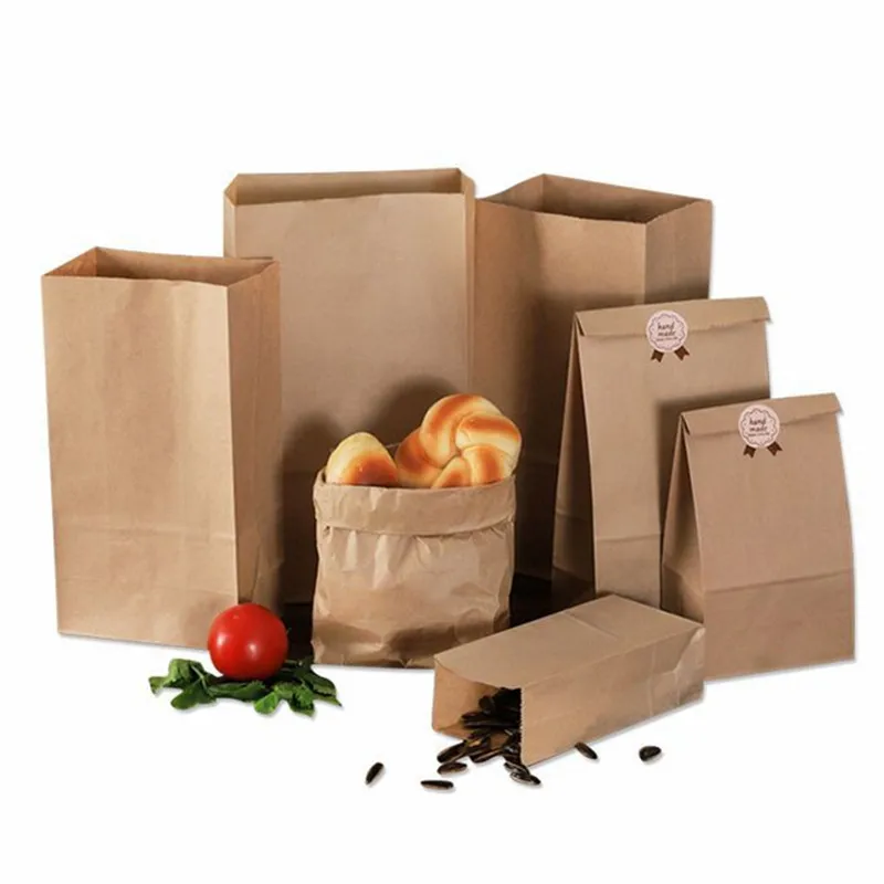 Bags Brown Paper Food Gift Bags Sandwich Bread Dried Fruits 