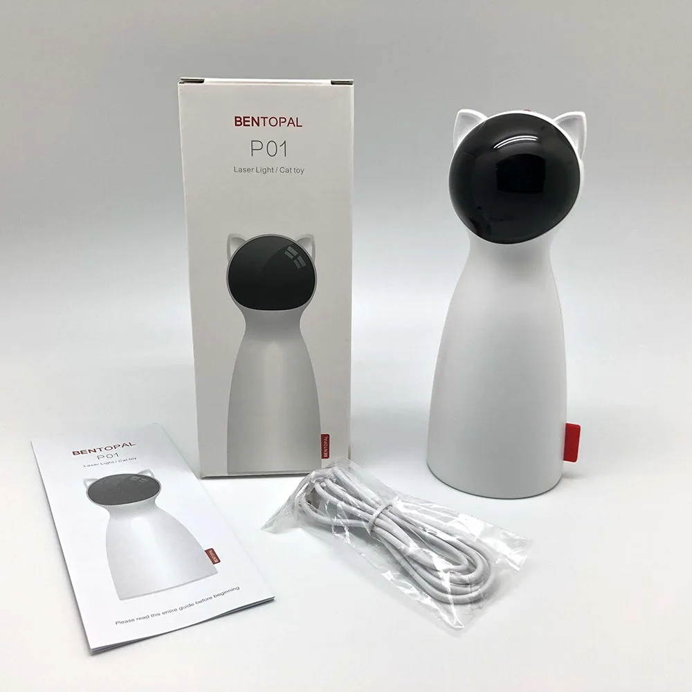 

Cat Interactive Toy LED Laser Funny Toy Auto Rotating Cat Exercise Training Entertaining Toy Multi-Angle Adjustable USB Charge