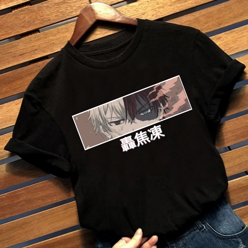 Футболка в стиле аниме Моя геройская Академия шото Тодороки Топы И Футболки