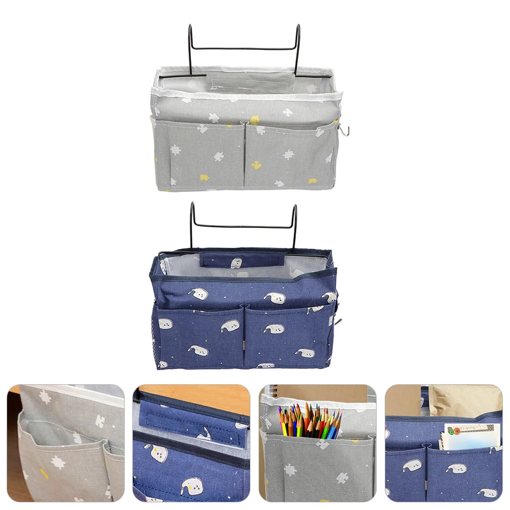 

2Pcs Practical Household Bedside Hanging Storage Pouch Wall Door Storage Bag