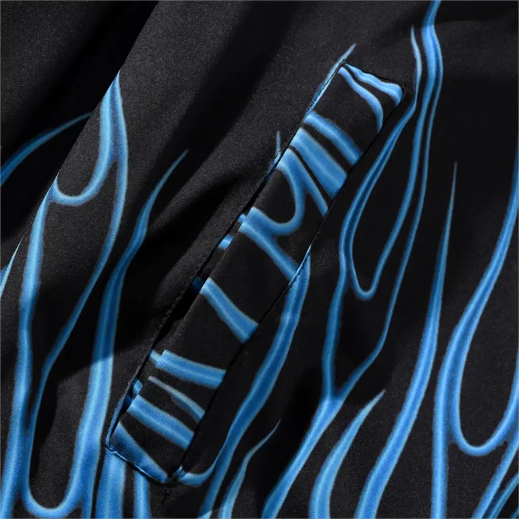 

Hooded Jacket Coat Zipper Hoodies Windbreaker Coat Flame Print Harajuku Streetwear Oversized Men Coats Casual Outwear Autumn