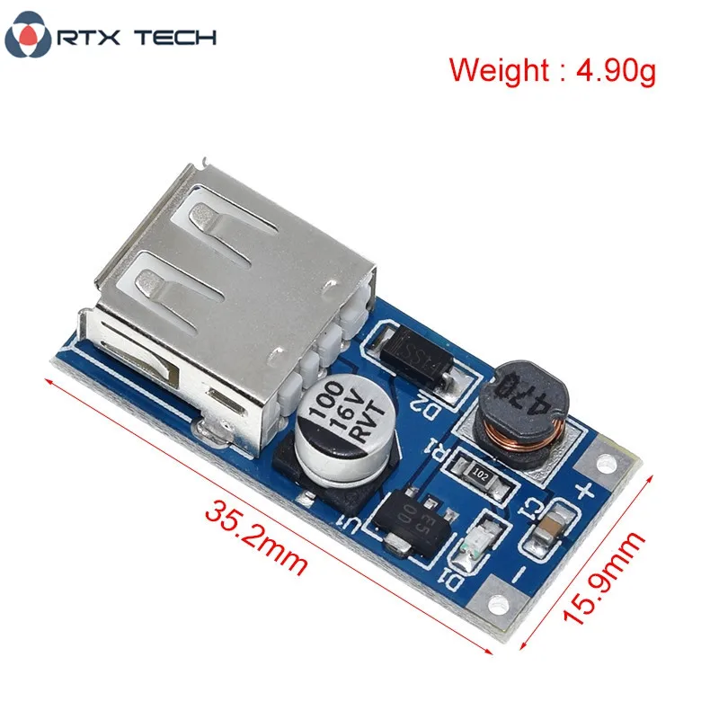 10 шт. DC-DC модуль boost (0 9 V ~ 5V) до 5V 600mA USB схема mobile power | Электронные компоненты и