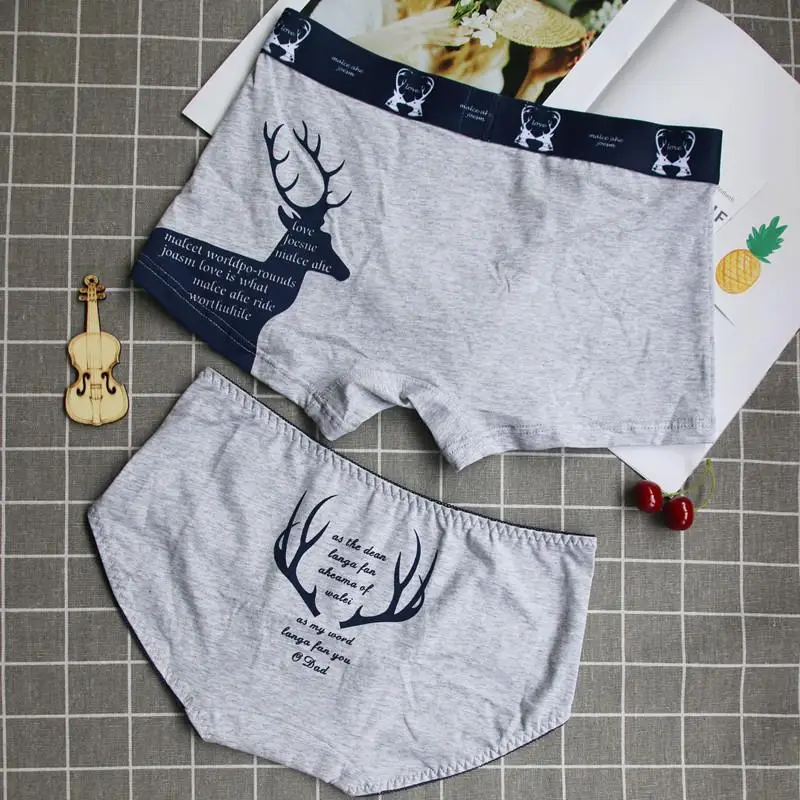 Нижнее белье для пар с героями мультфильмов удобные хлопковые трусики женское