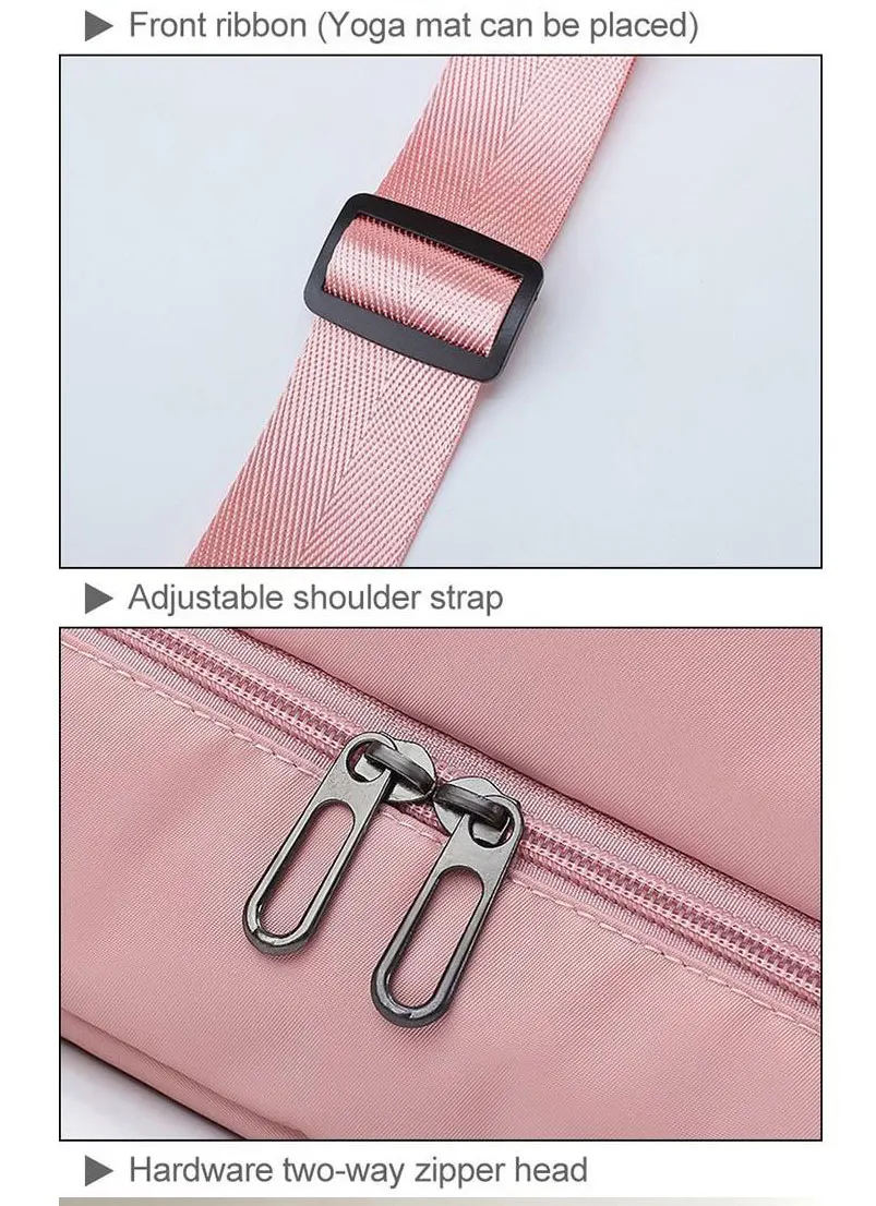 Woman Sports Bag Yoga Bags Women Fitness Sport Black Bag Backpacks Portable Travel Training Bag With Shoes Compartment