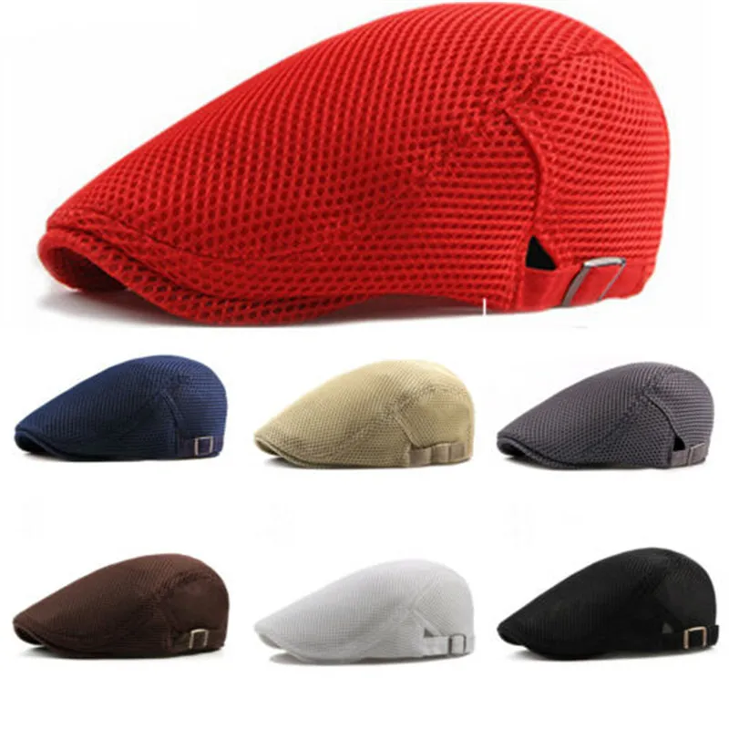 Летний дышащий берет кепка для мужчин и женщин Мужская Уличная Солнцезащитная