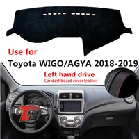 taijs factory protective casual good quality leather car dashboard cover for toyota wigoagya 2018 2019 left hand drive