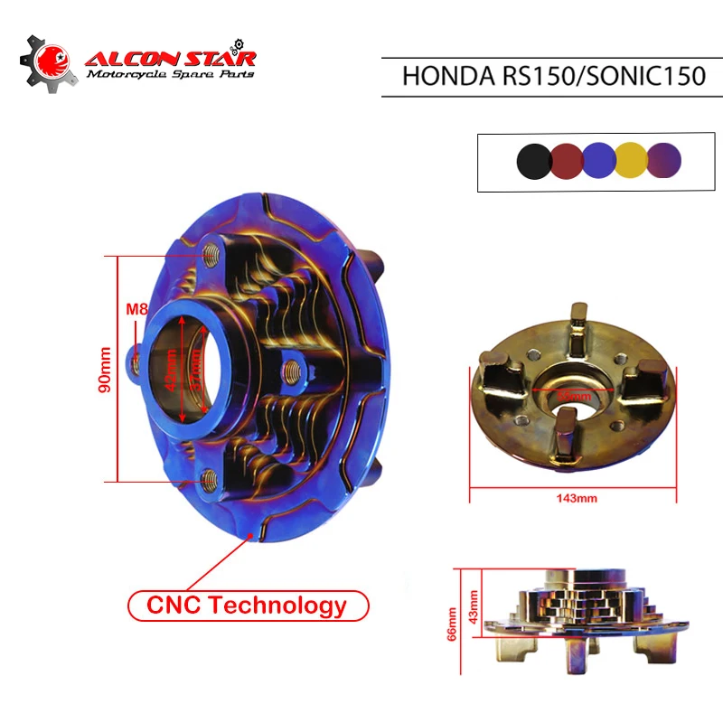 Alconstar для HONDA RS150/SONIC150 Hub спортивный сплав кованый CNC ENKEI аксессуары мотоциклов